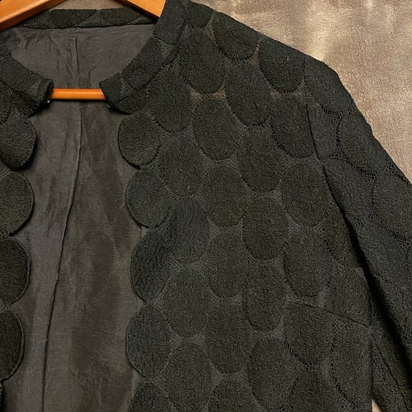 VINTAGE | Black Dotted Lace Cardigan - sz S/M - Picture 3 of 10